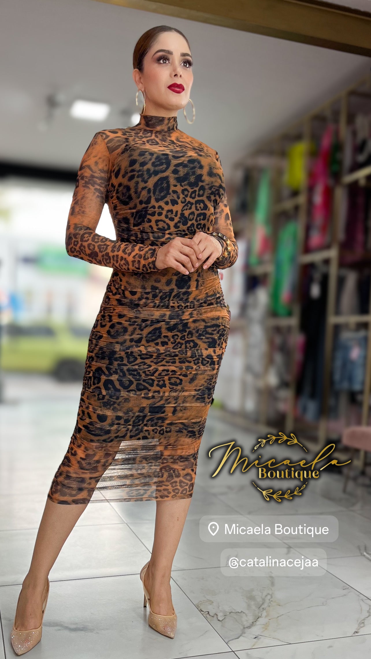 Vestido animal print