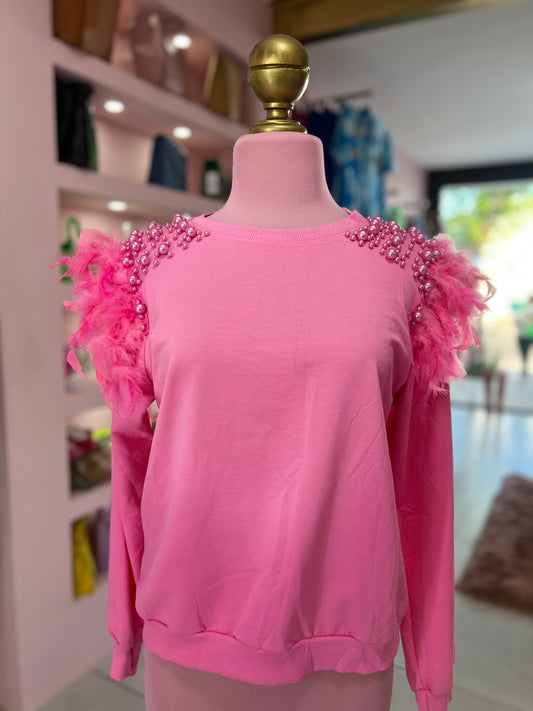 Suéter ligero plumas