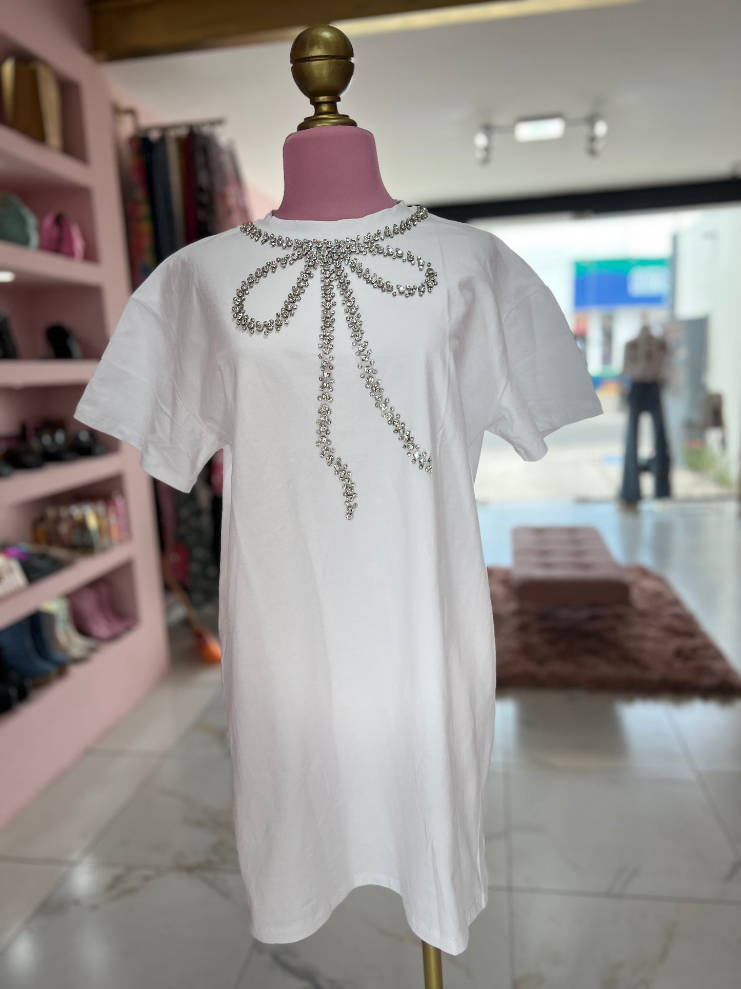 Vestido corto blanco