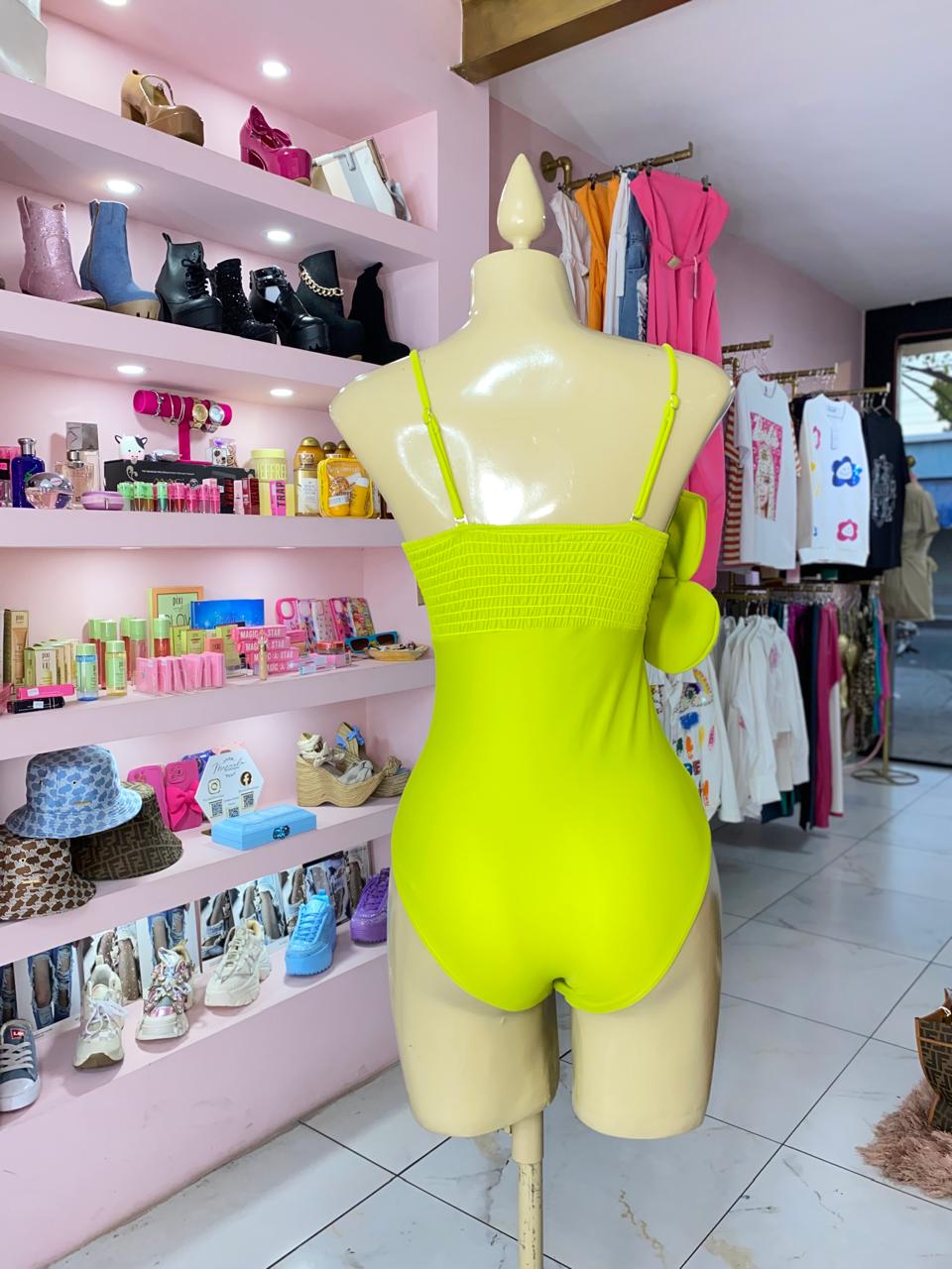 Swimsuit lime flower
