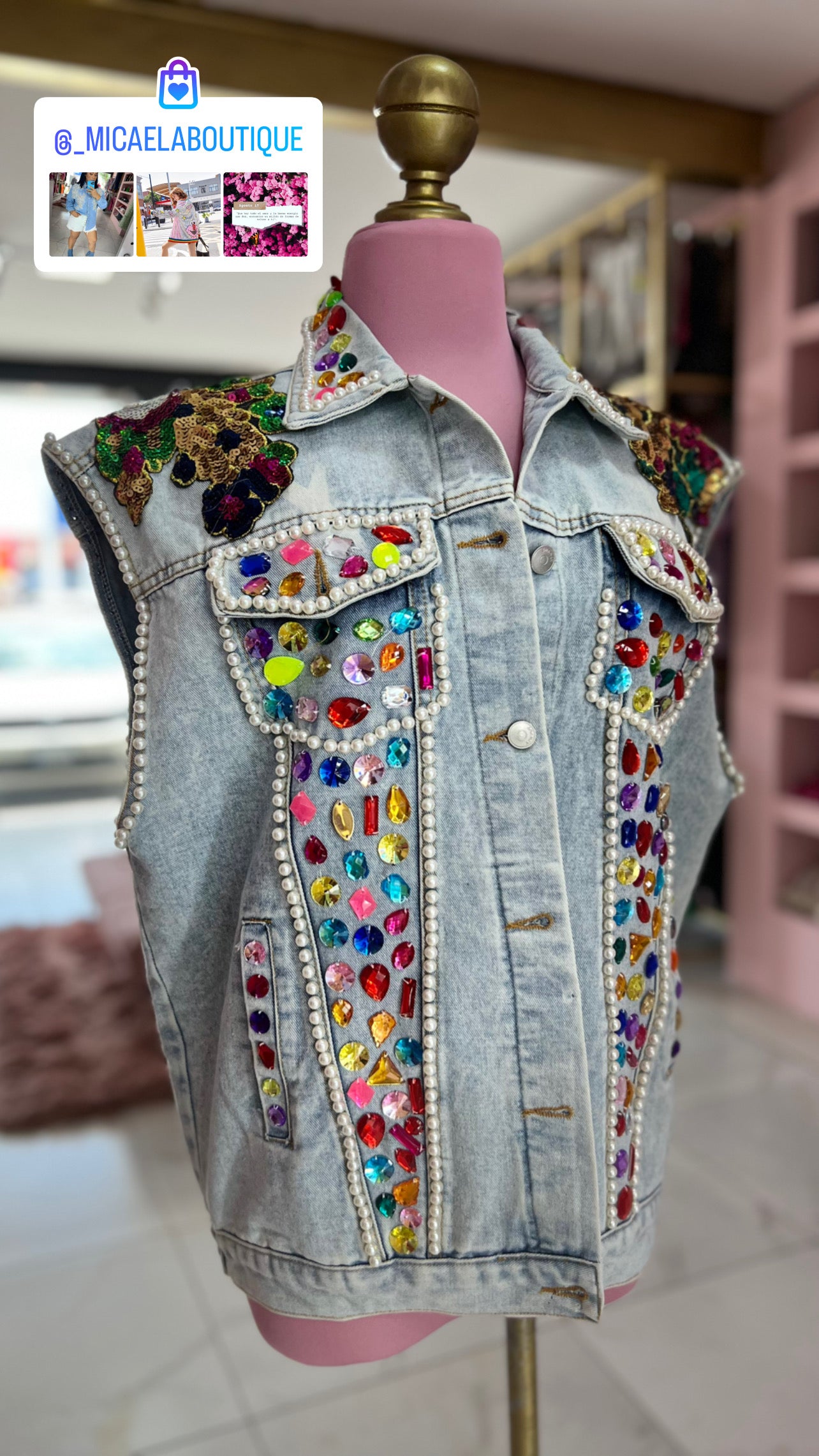 Chaleco lentejuelas