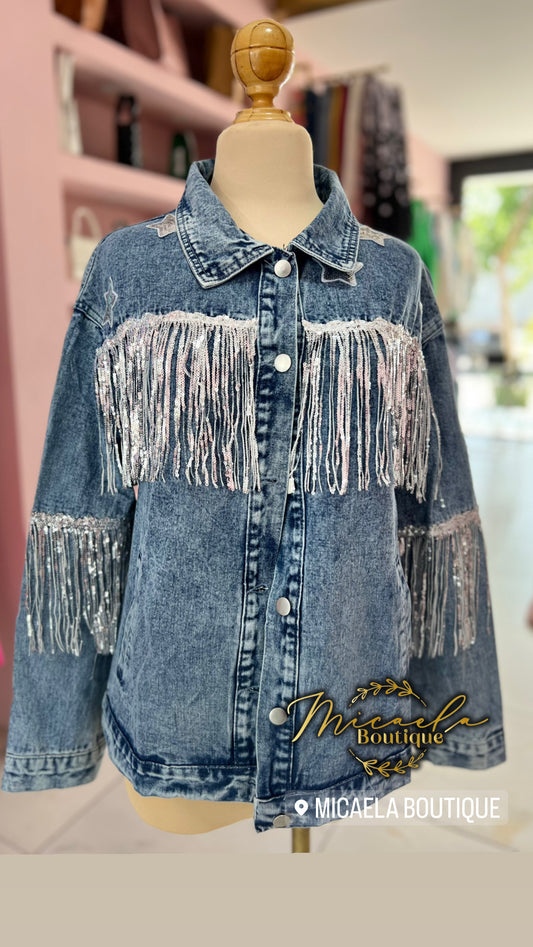 Chamarra cowgirl mezclilla azul