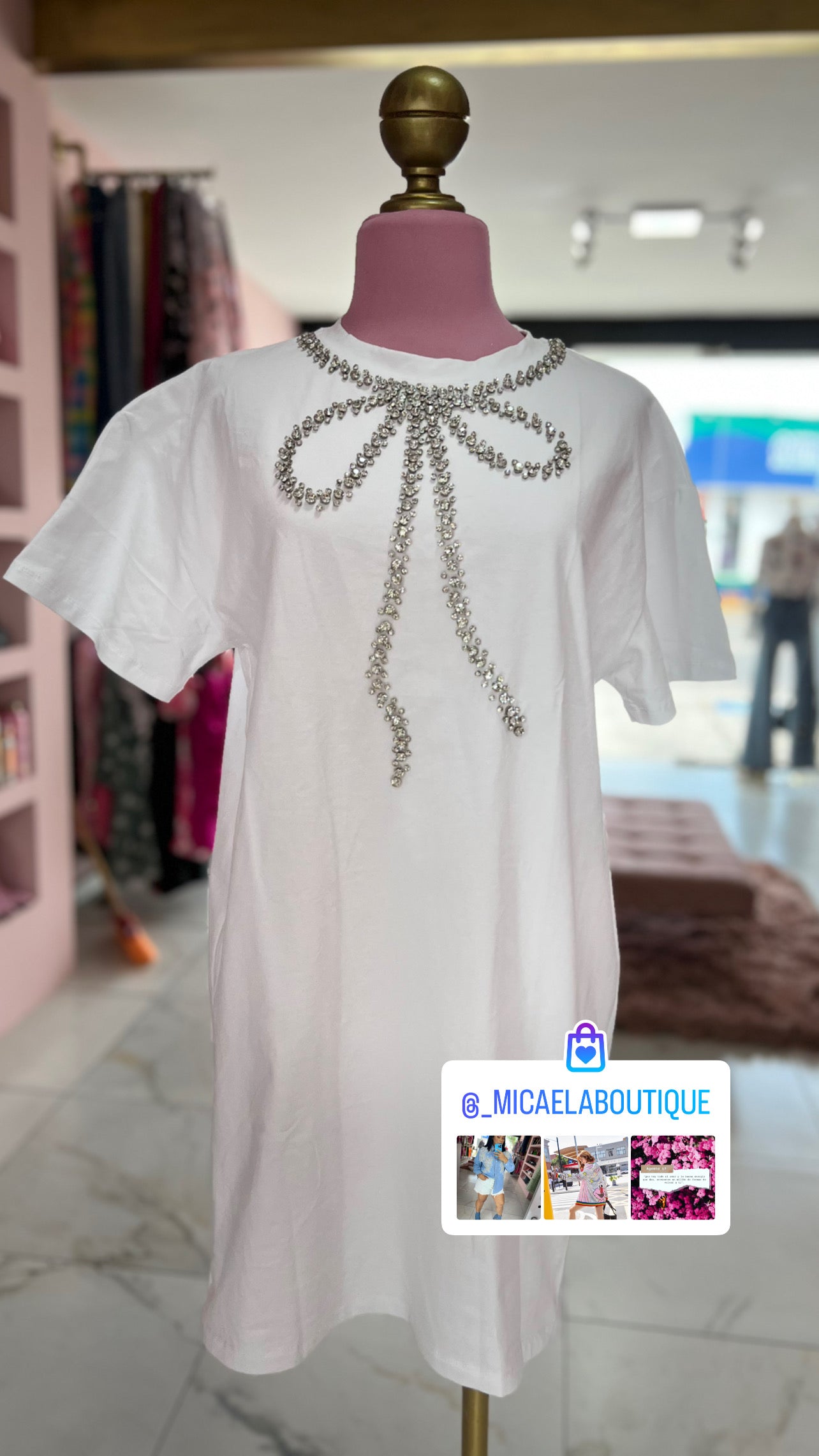 Vestido corto blanco