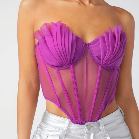 Croptop concha magenta