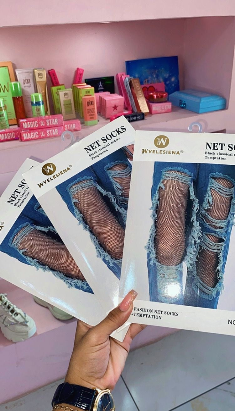 Pantimedias con pedrería