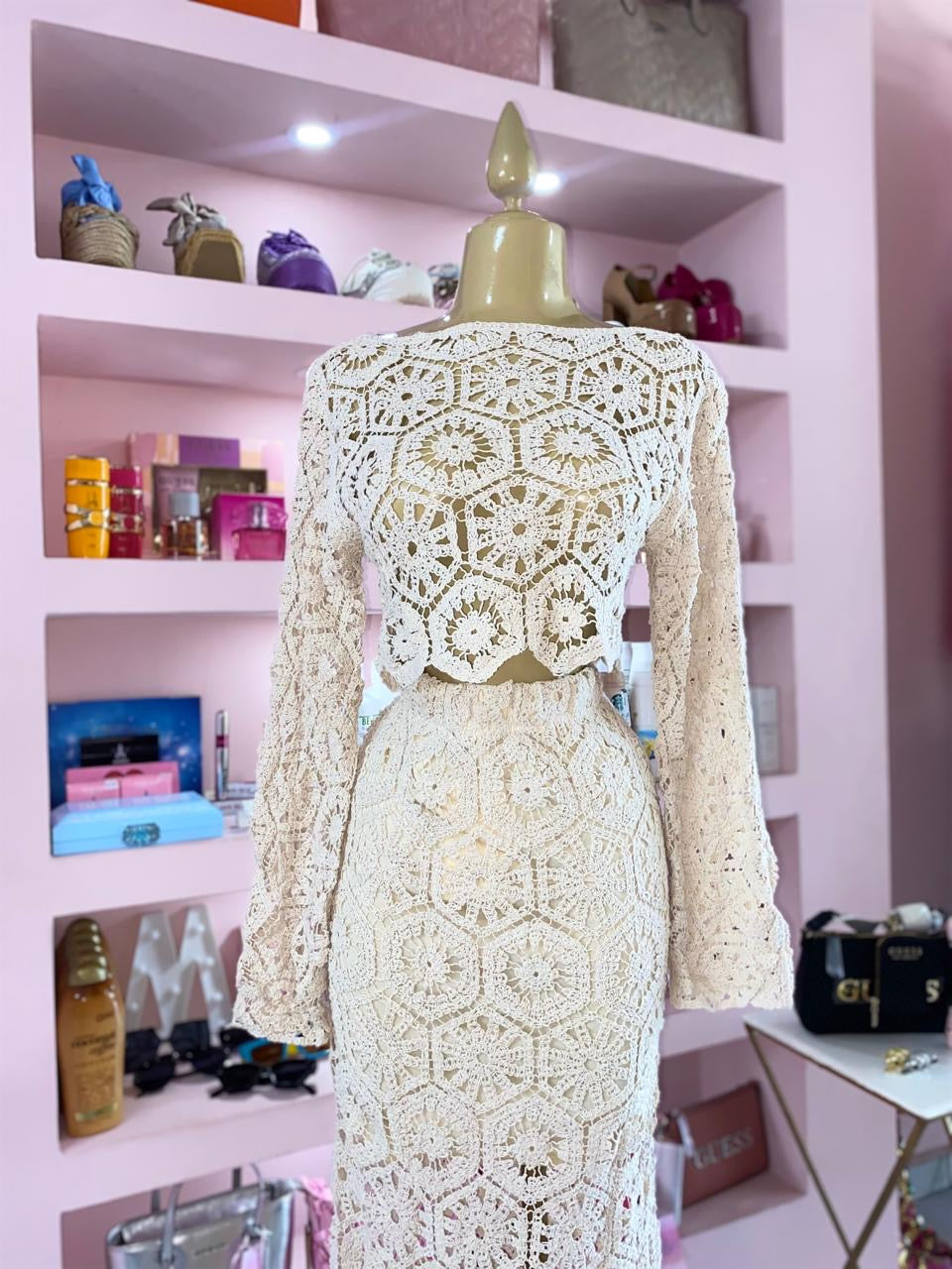 Set crochet vainilla