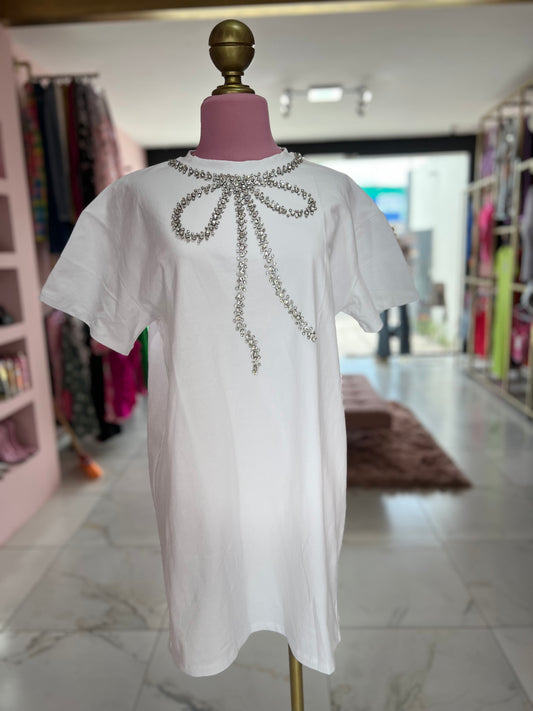 Vestido corto blanco