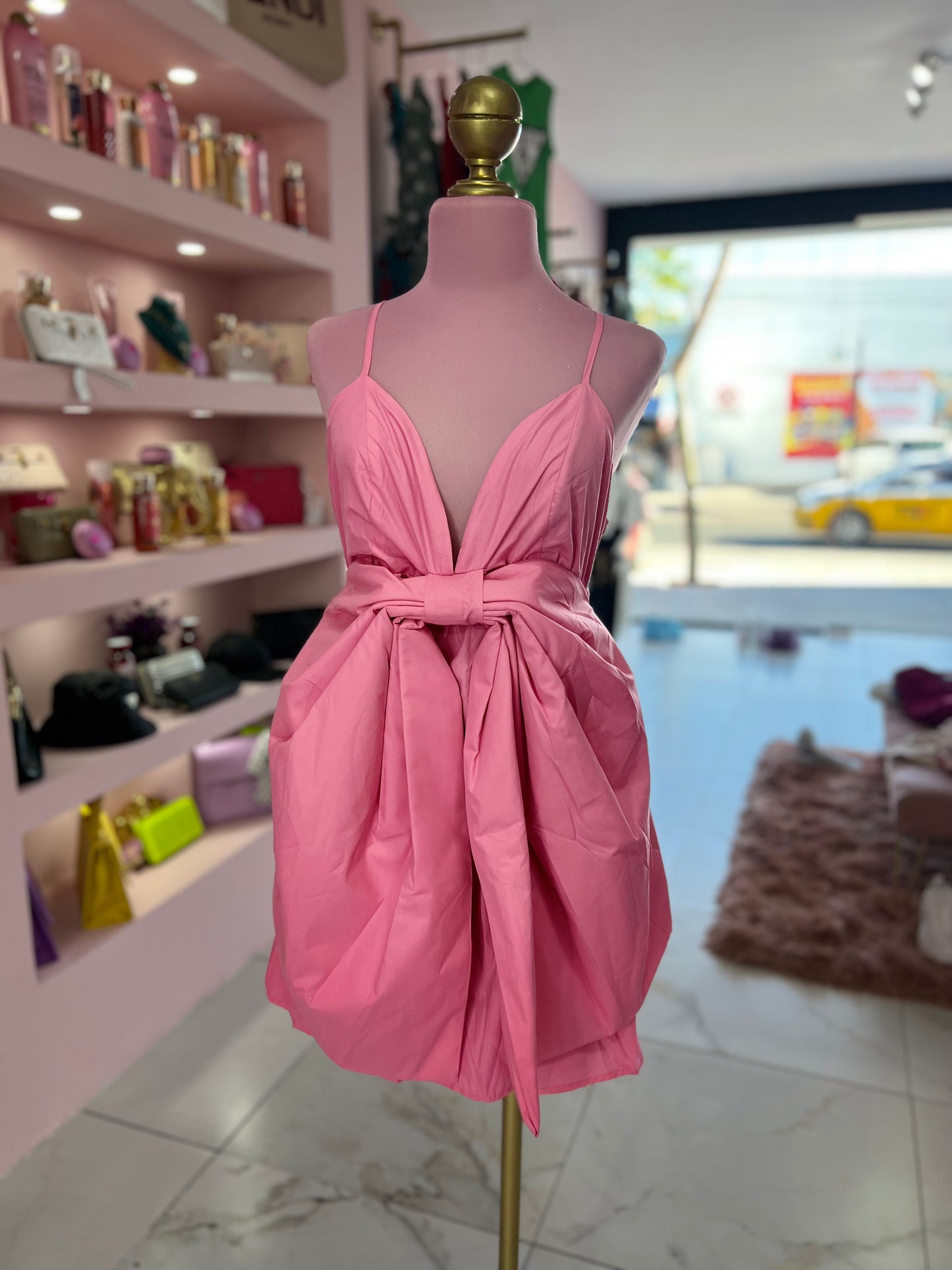 Vestido Rosa Moño