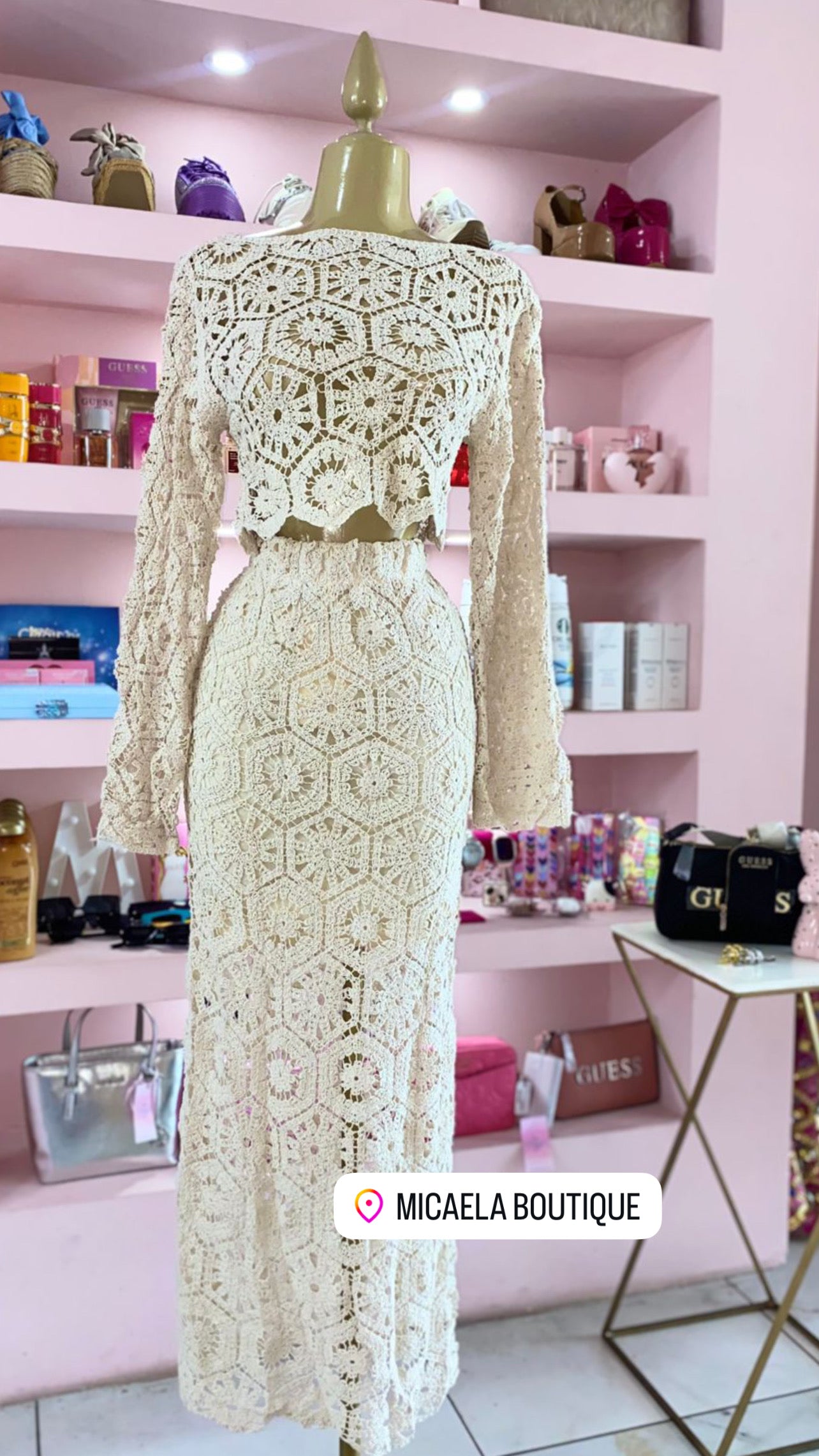 Set crochet vainilla