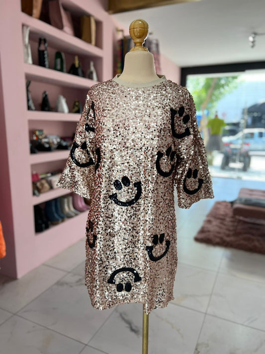 Vestido smile dorado