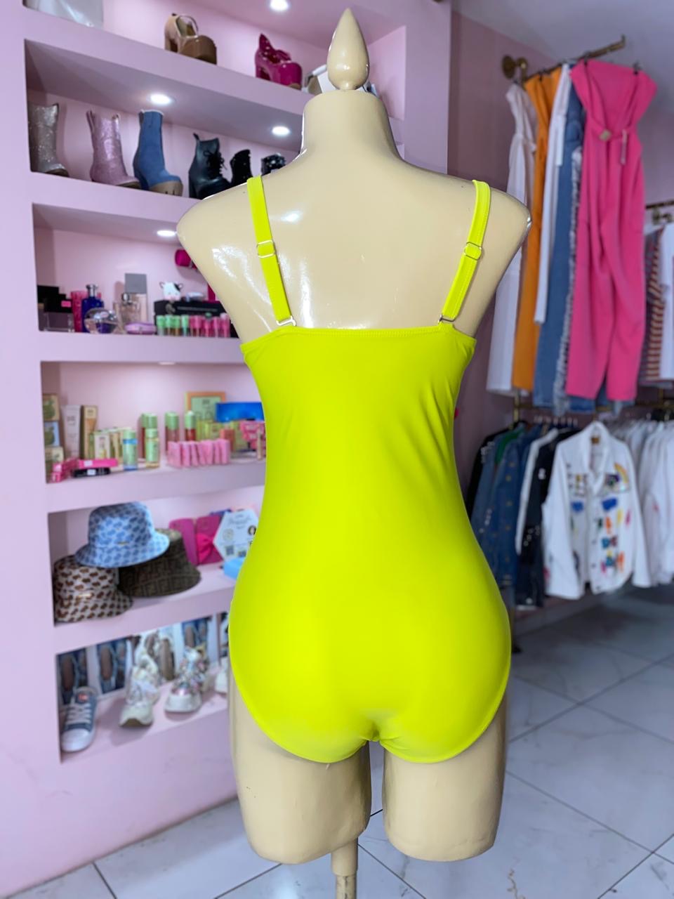Swimsuit Pink & lime