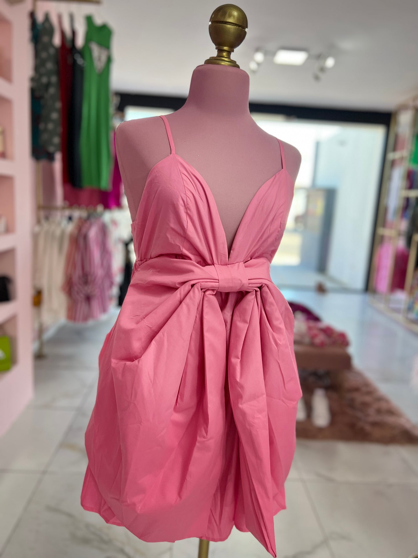 Vestido Rosa Moño