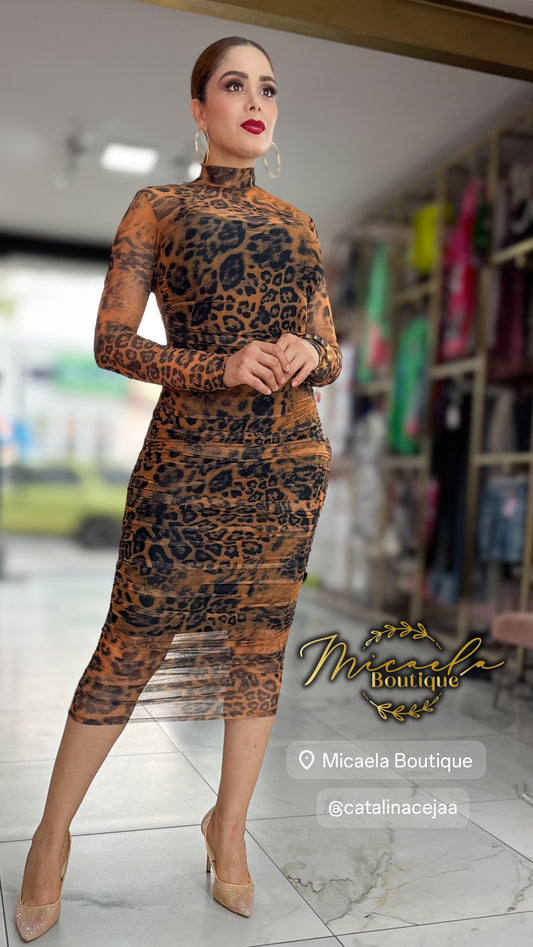 Vestido animal print
