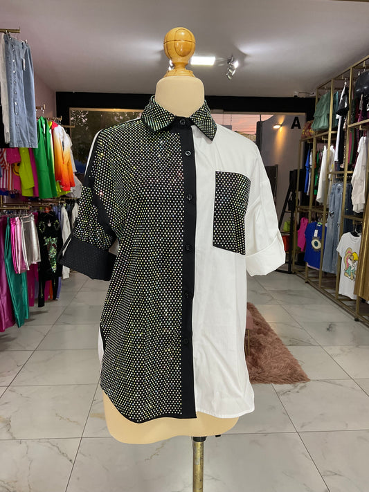 Blusa bicolor