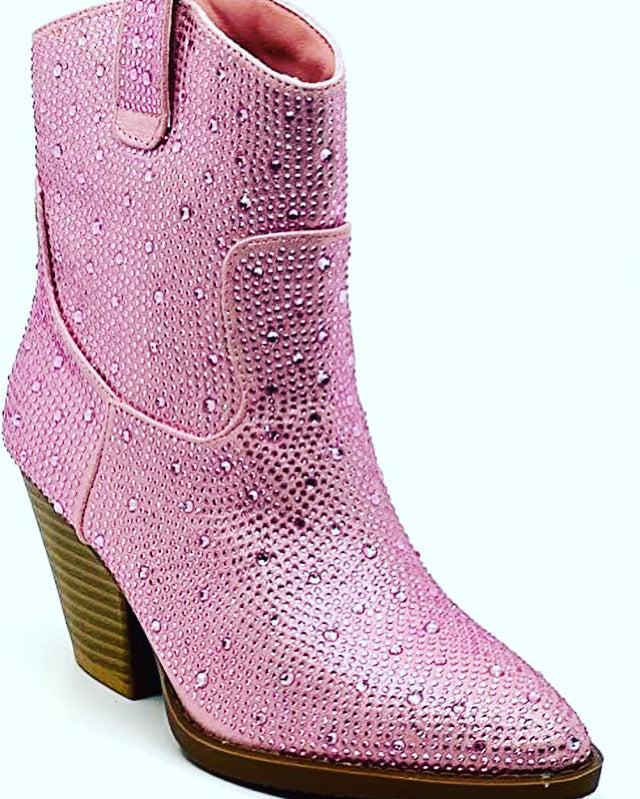 Botín pedrería rosa