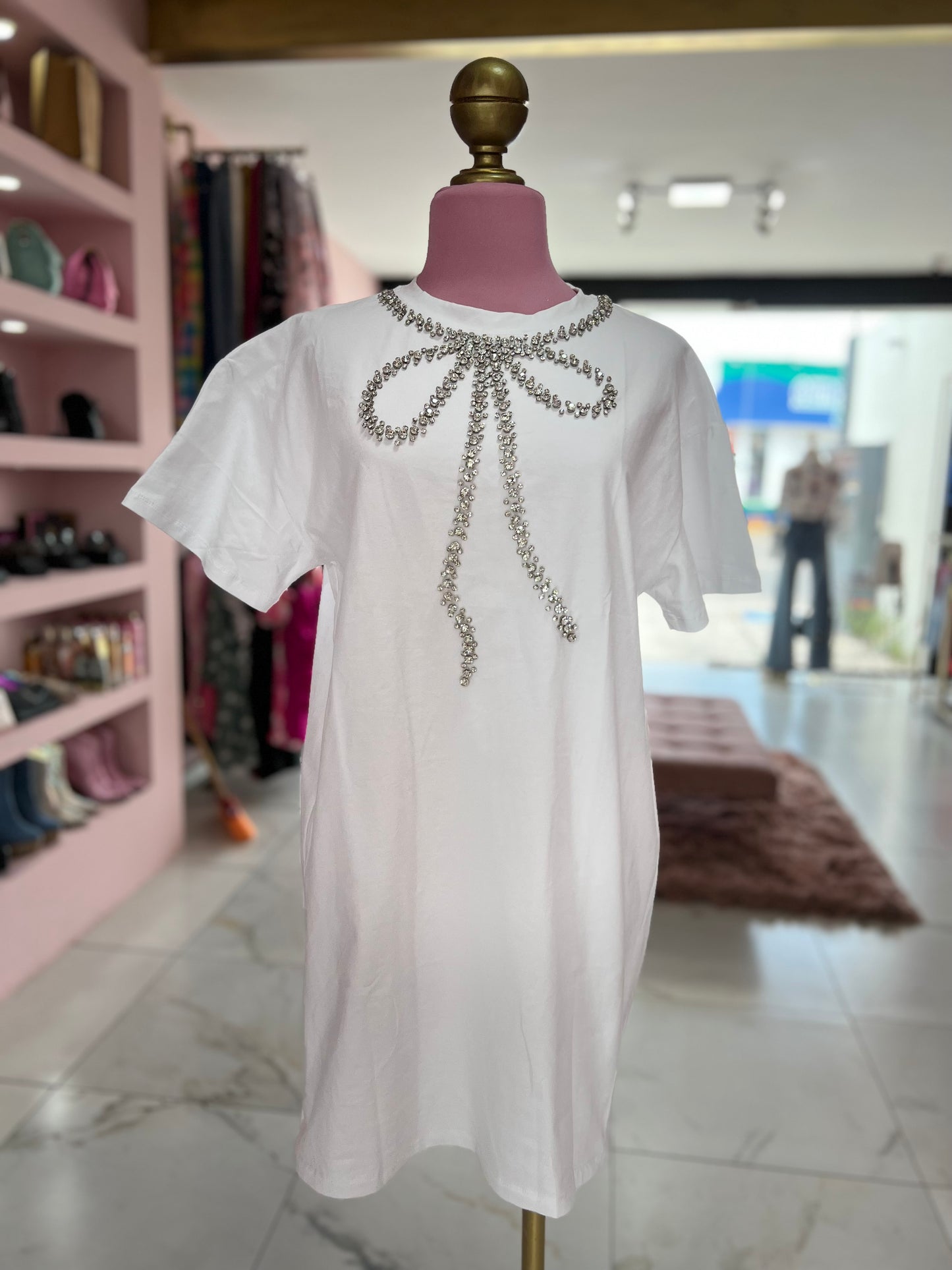Vestido corto blanco