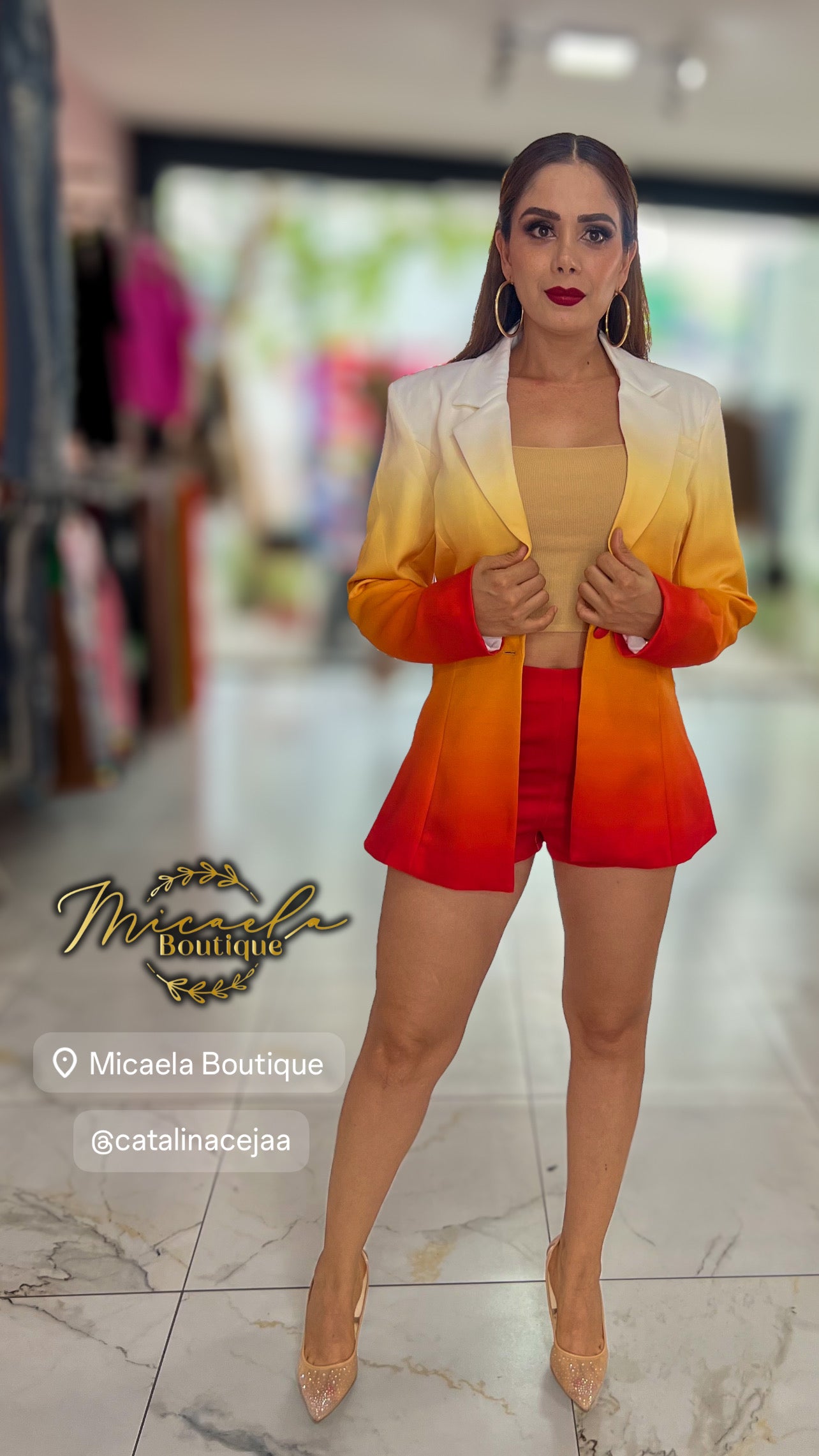 Set degradado naranja