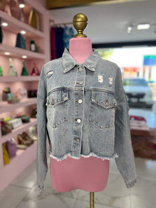 Chamarra mezclilla con estrellas