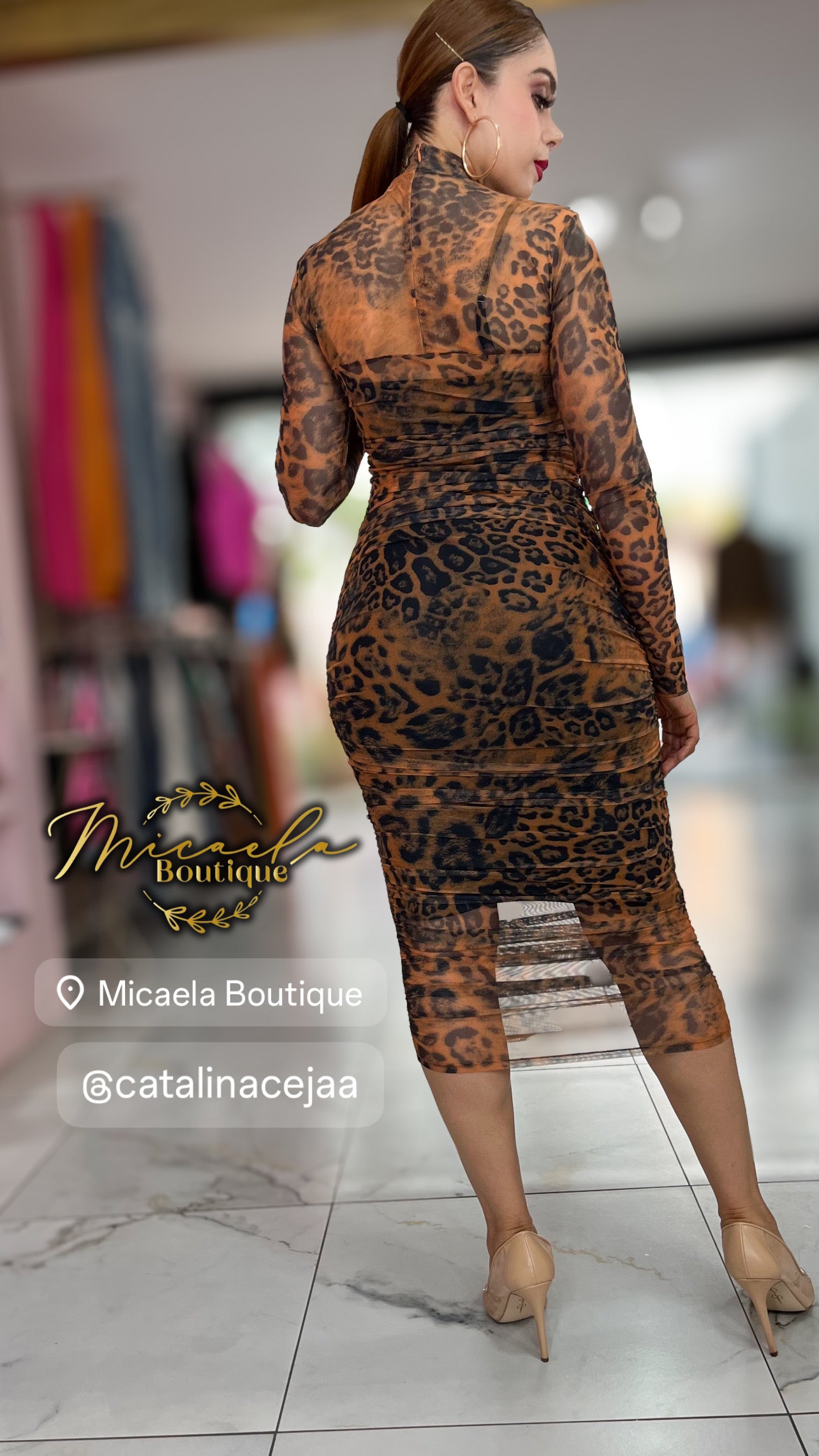 Vestido animal print