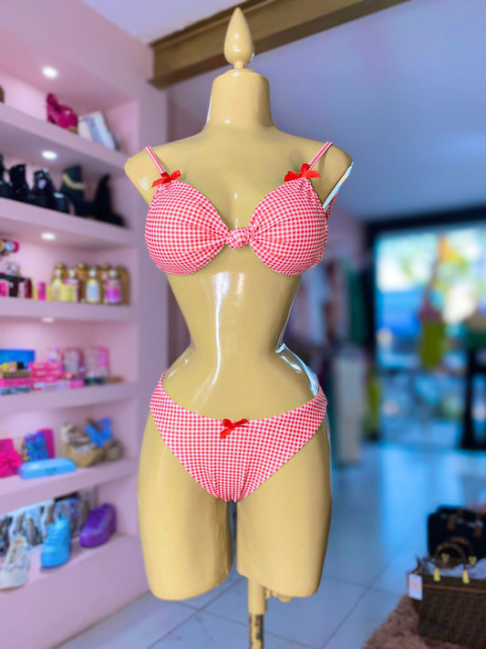 Bikini rojo/blanco